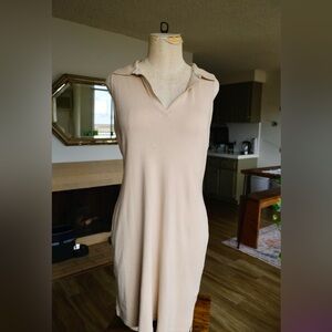 Sleeveless Beige Dress